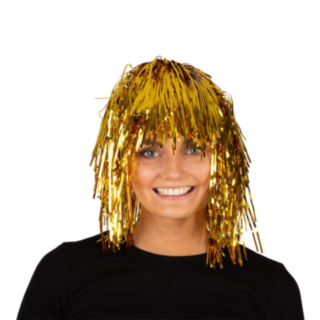 Glitter Parykk Gull