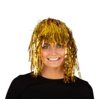 Glitter Parykk Gull
