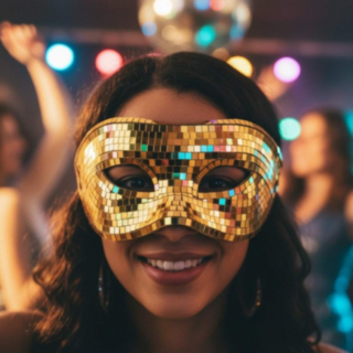 Disco Halvmaske Gull