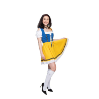 Dirndl Susi Gul og Blå