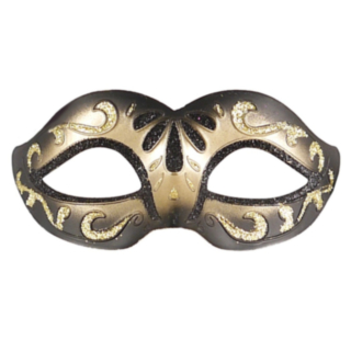 Maskerade Øyemaske Svart og Gull