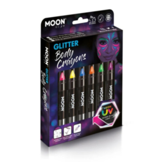 Sminkeblyanter Neon UV Glitter Sett