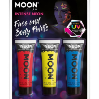 Neon UV Intens Ansiktsmaling Sett
