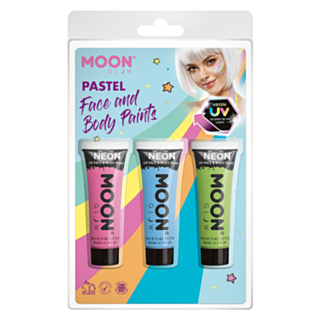 Ansiktsmaling UV Pastell 90-talls Sminkesett