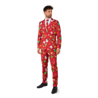 Suitmeister® Shiny Christmas Lights Dress Rød