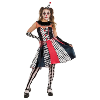 Harlekin Klovn Kostyme