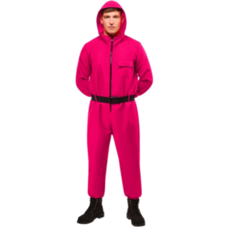 Squid Game® Vakt Kostyme Rosa