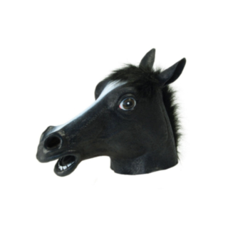 Hest Maske Svart