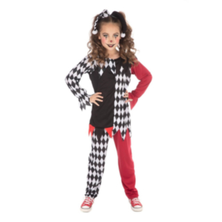 Harlekin Klovn Barnekostyme