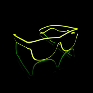 LED Wayfarer Briller Gul