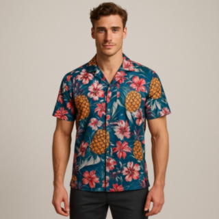 Floral Pineapple Hawaiiskjorte