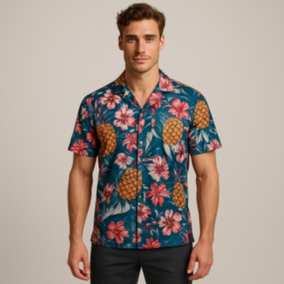 Floral Pineapple Hawaiiskjorte
