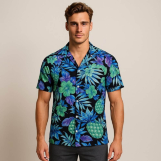 Tropiske Ananas Hawaiiskjorte