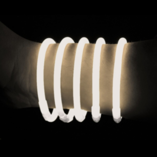 Knekklys Armbånd Hvit