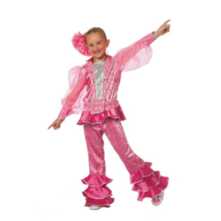 Diskoprinsesse Barnekostyme Rosa