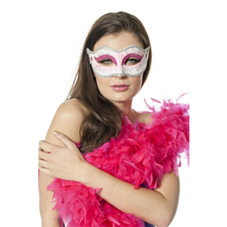 Nydelig Øyemaske Hvit og Rosa