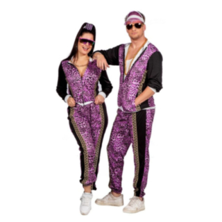 Leopard Tracksuit Kostyme Lilla