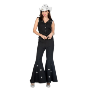 Cowgirl Festival Kostyme Svart