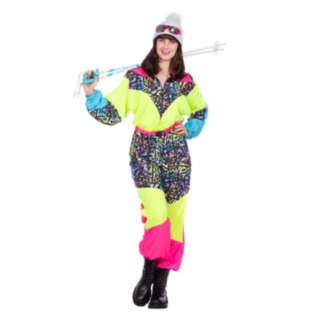 80-talls Skidrakt Neon Kostyme