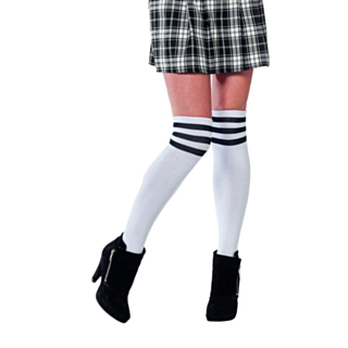 Cheerleader Knestrømper Hvit