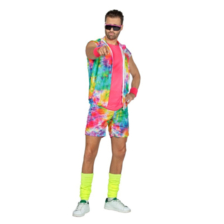 Aerobic Dude Kostyme Neon