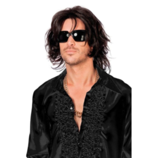 80-talls Rockstar Parykk Brun