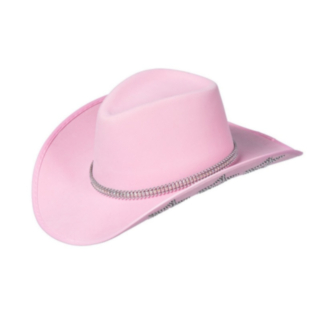 Glitrende Cowboyhatt Lyserosa