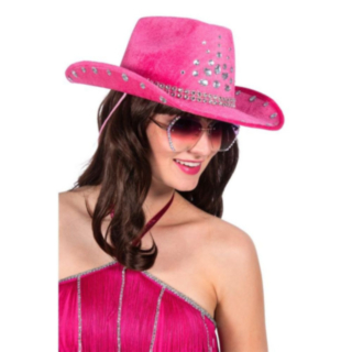 Rhinstein Cowboyhatt Rosa