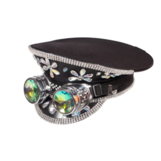 Burning Man Kapteinhatt Med Goggles Svart