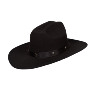 Cowboyhatt med Nagler Svart