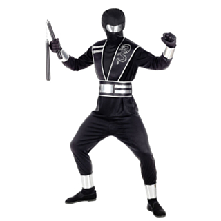 Svart Ninja Barnekostyme