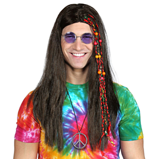 Hippieparykk med Fletter