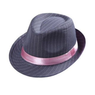 Fedora Grå og Lyserosa