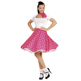 50-talls Skjørt Polka Rosa