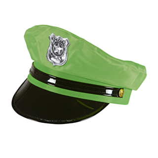 Politi Hatt Neon Grønn