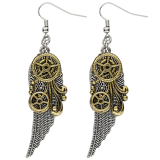 Steampunk øreringer, vinger