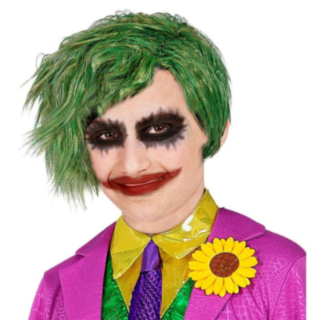 Grøssende Joker Barneparykk