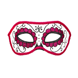 Day Of The Dead Maske Svart og Rosa