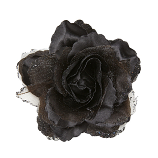 Glitter Rose Hårspenne Svart