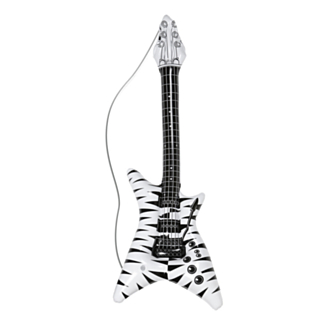 Oppblåsbar Rockegitar Sebrastriper