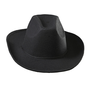 Realistisk Cowboy Hatt Svart