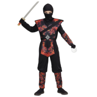 Flamme Ninja Barnekostyme