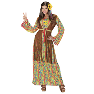 Lekker Hippie Kjole Kostyme