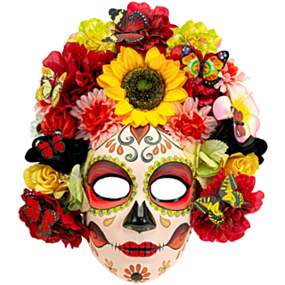 Solsikke Sugar Skull Maske