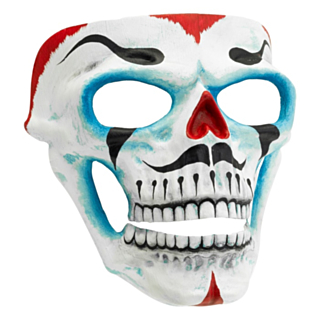 Dia de los Muertos Hodeskalle Maske Blå og Rød