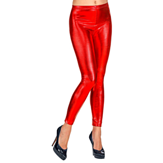 Leggings Metallisk Rød