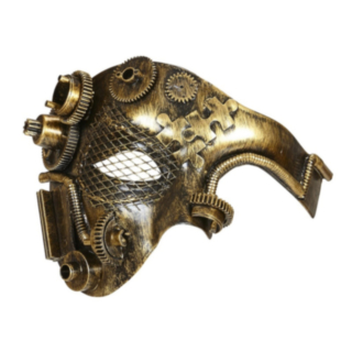 Steampunk Halvmaske Gull