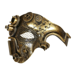 Steampunk Halvmaske Gull