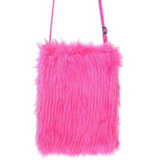 Plysjete Veske Neonrosa