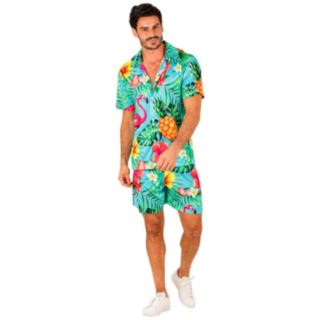 Tropisk Flamingo Hawaiisett